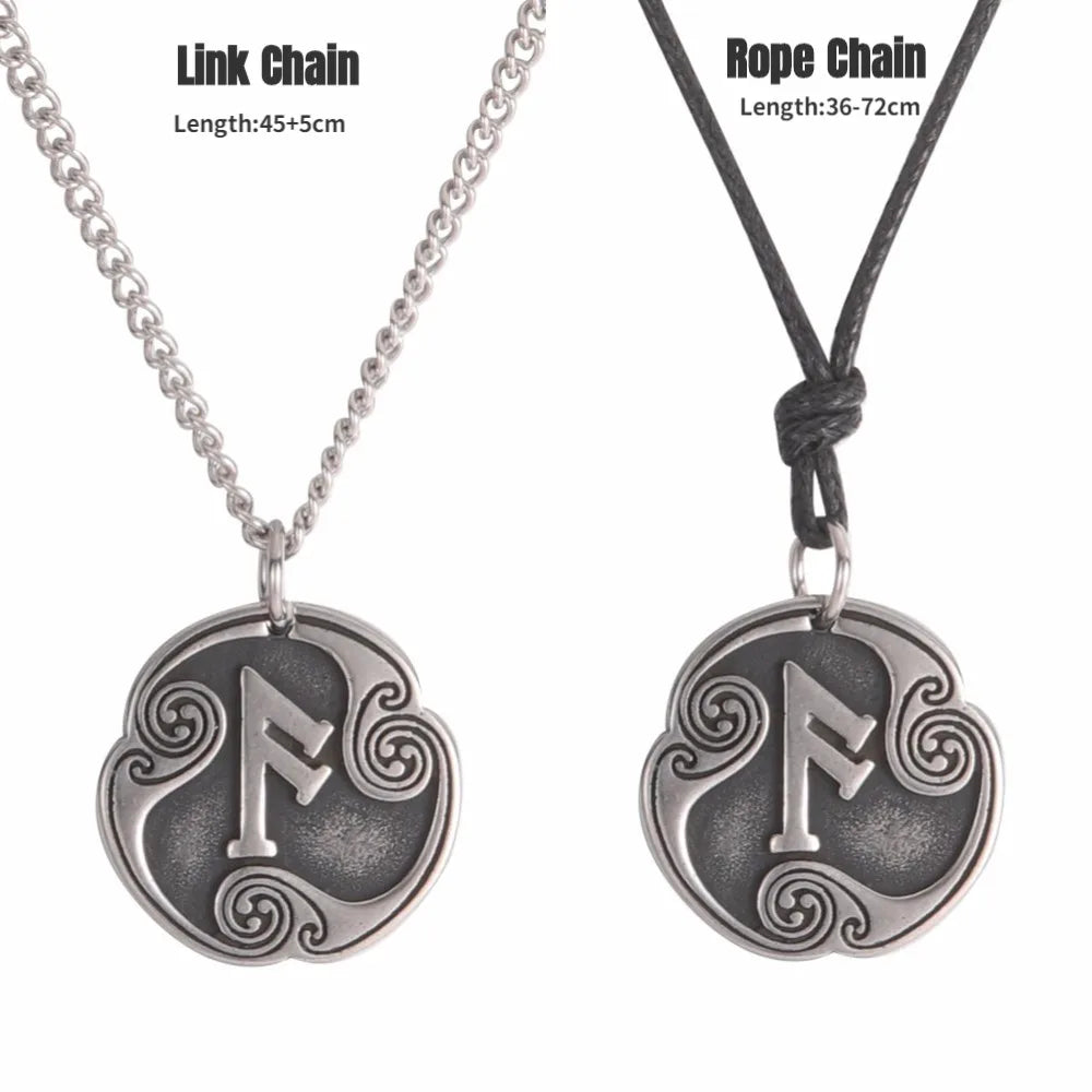 24 Viking Runes Amulet Pendant Set — Stainless Steel
