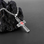 Shield Cross Stainless Steel Pendant Necklace