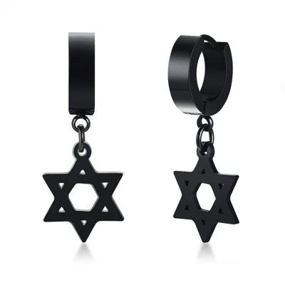 Cross Mini Huggie Hoop Earring — Stainless Steel
