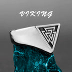 Nordic Viking Stainless Steel Ring Anchor Compass Tree of Life Viking Rune Wolf Men and Women Ring Jewelry Factory