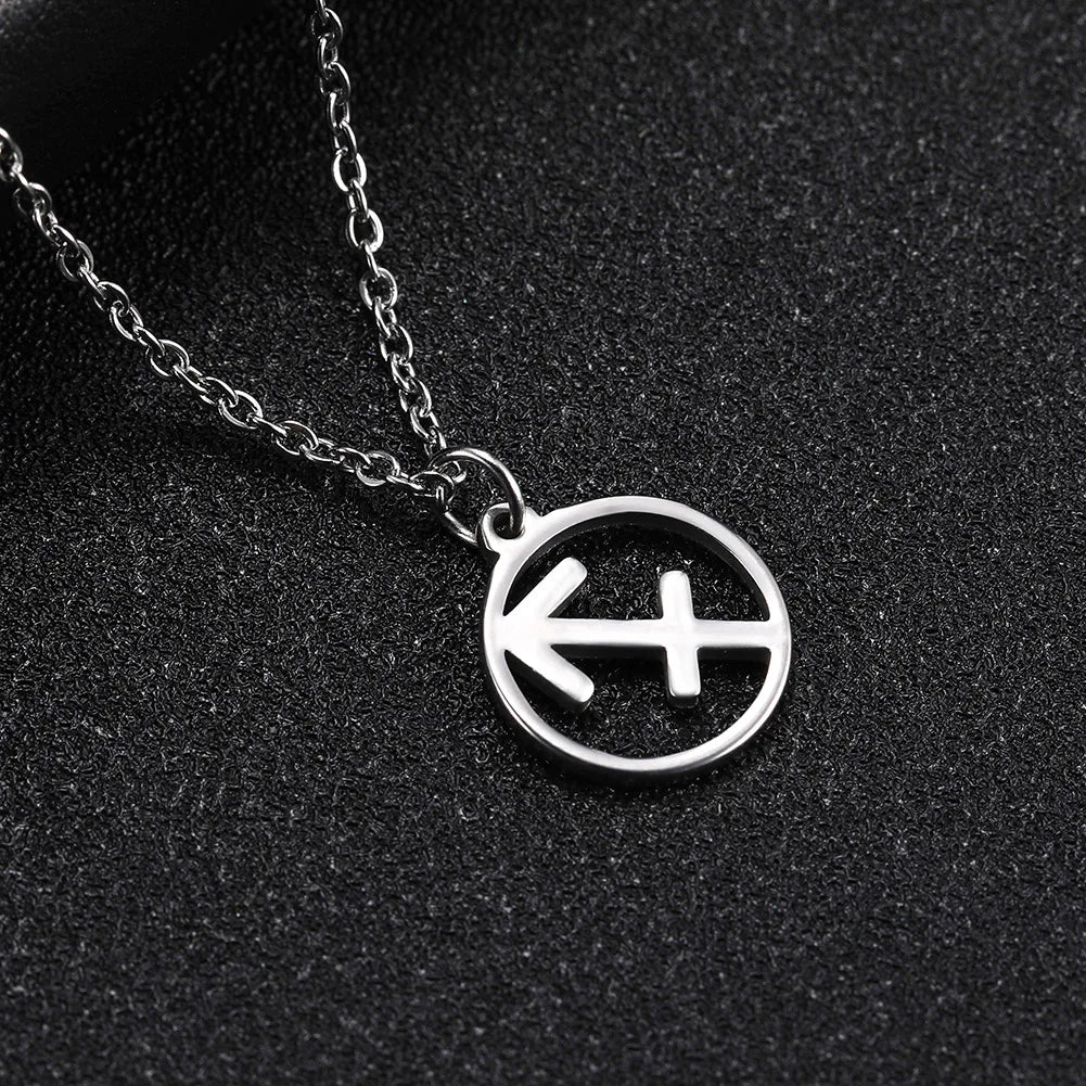 Cazador Zodiac Pendant Necklace for Women 12 Constellation Aries Pisces Gemini Chocher Stainless Steel Jewelry Gold Color Gifts