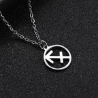 Cazador Zodiac Pendant Necklace for Women 12 Constellation Aries Pisces Gemini Chocher Stainless Steel Jewelry Gold Color Gifts