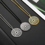 Strophalos of Hecate Wheel Pendant Necklace — Stainless Steel