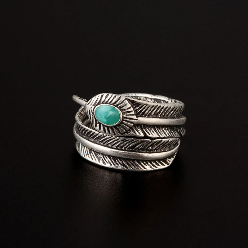 Vintage Feather Open Ring for Men & Women — Adjustable, 24 Styles