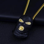 Iced Out Mask Pendant Necklace