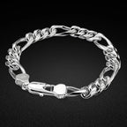 Punk Link Chain Bracelet in Silver Tone Color