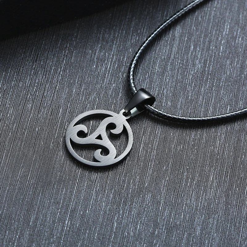 Triskelion Triple Spiral Pendant — Stainless