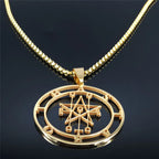 Astaroth Sigil Gold Pendant Necklace — Stainless Steel