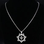 Silver Statement Pendant Necklace — Stainless Steel