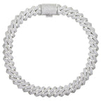 New 19mm Fashion CZ Miami Cuban Chain Heavy Necklace Two Tone Color Iced Out Bling Cubic Zirconia Necklaces Men Hip Hop