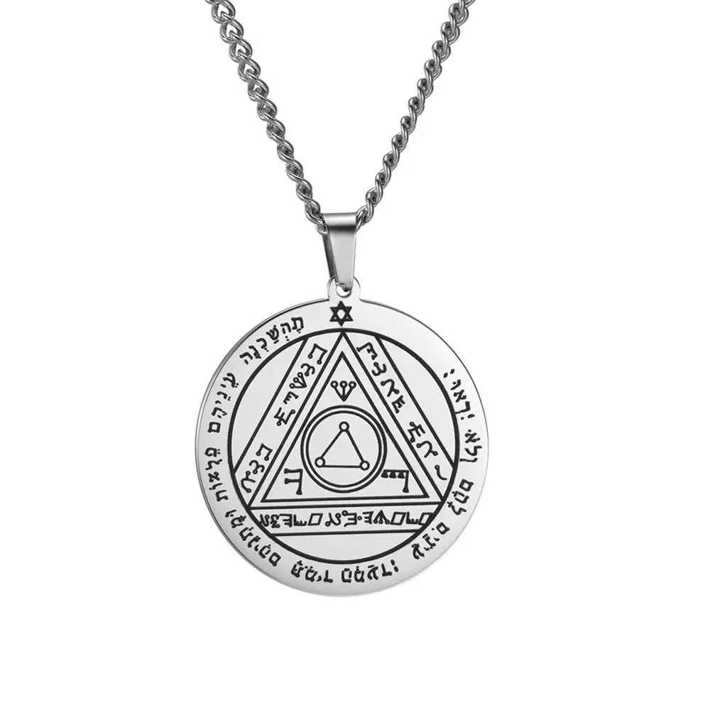 Key of Solomon Pentacle Pendant — Stainless Steel