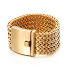 Mesh Link Bracelet, Multiple Widths — Stainless Steel