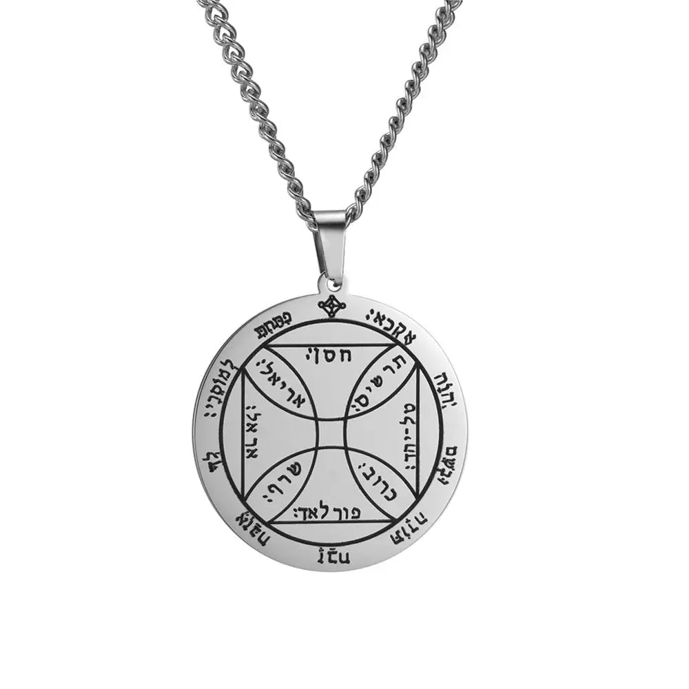 Key of Solomon Pentacle Pendant — Stainless Steel