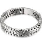 Brushed Man Bracelet for Men 12MM Matte Solid Stainless Steel Men's On Hand Bands Bracelets Male Jewelry Iron Mannen