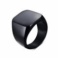 Geometric Arrow Square Men Ring,Punk Stainless Steel Signet Ring Stamp Ring Thumb Ring,Minimalist Jewelry Gifts