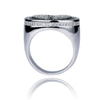 Iced Out Broken Heart Ring for Men — Micro Pave CZ Band