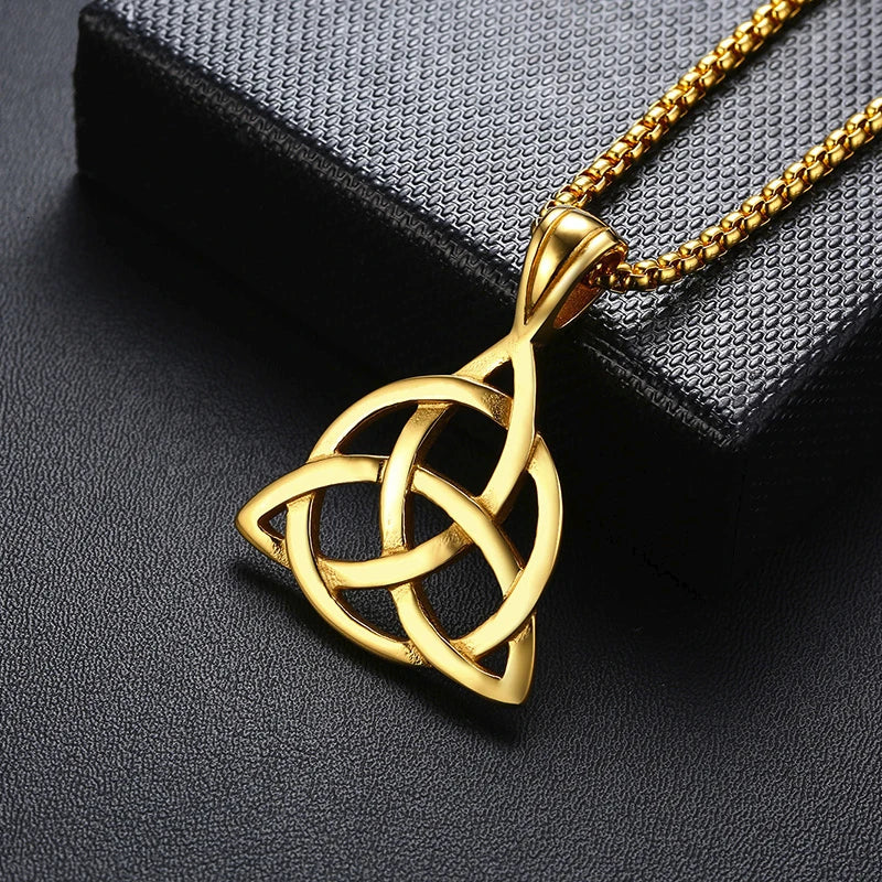 Viking Celtic Triple Knot Pendant — Stainless Steel