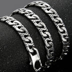 9MM Stainless Steel Chain Men's Bracelets On Hand Necklace For Men Chokers Length Adjustable Fashion Male Iron