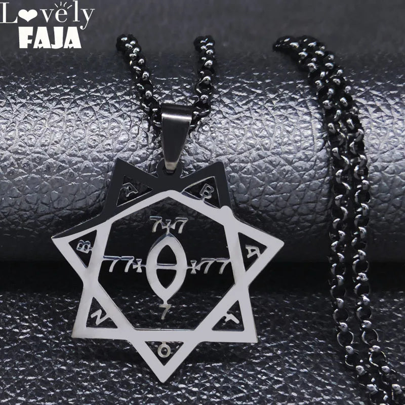 Statement Black Chain Necklace — Stainless Steel
