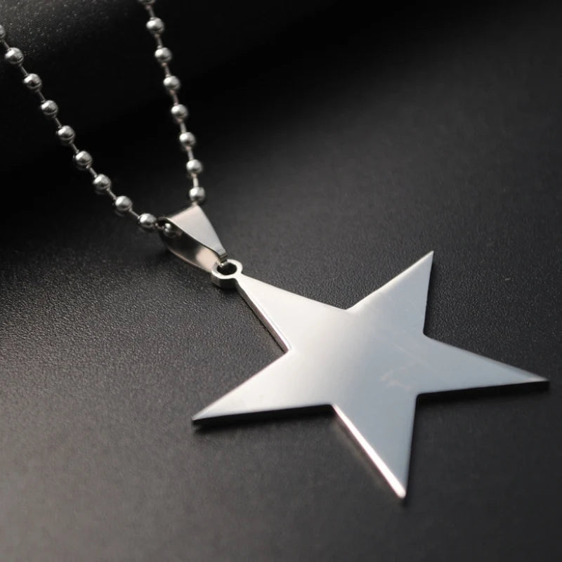 Star Pendant Necklace — Stainless Steel