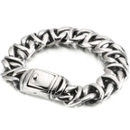 Polished Solid Stainless Steel Man Bracelet Fashion Men's Bracelets Friendship On Hand Jewelry Accessories Gifts