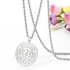 Hekate Wheel Stainless Steel Necklace Pendant Goth Strophalos Hecate Magic Symbol Logo Charm PIN colier femme Men