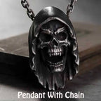 Broken Skull Pendant Necklace — Gothic Vintage