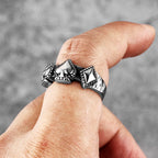 Good Luck Poker Hearts Spades Amulet Stainless Steel Mens Rings Hip Hop for Male Boyfriend Jewelry Creativity Gift Wholesale