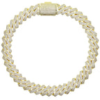 New 19mm Fashion CZ Miami Cuban Chain Heavy Necklace Two Tone Color Iced Out Bling Cubic Zirconia Necklaces Men Hip Hop