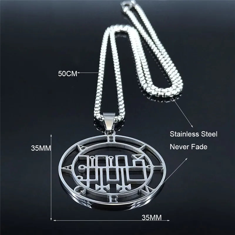 Sigil Lucifer Chain Pendant Necklace — Stainless Steel