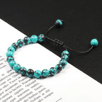 Beads Bracelet Adjustable 8mm Black Onyx Lava Tiger Eye Natural Stone Men Bracelets Healing Yoga Jewelry Gift for Women