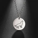 Wolf Moon Pendant Necklace — Silver