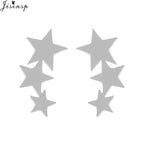 Punk Open Star Stud Earrings Everyday Wear — Stainless Steel