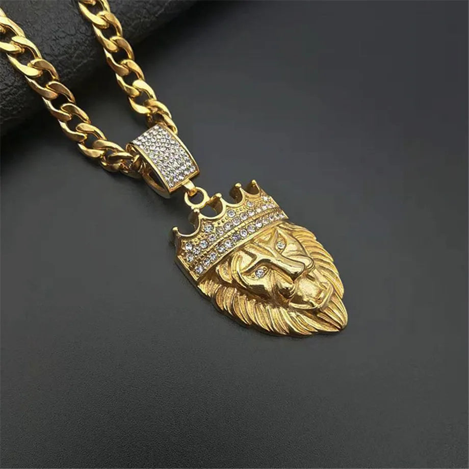 Iced Out Cuban Gold Pendant