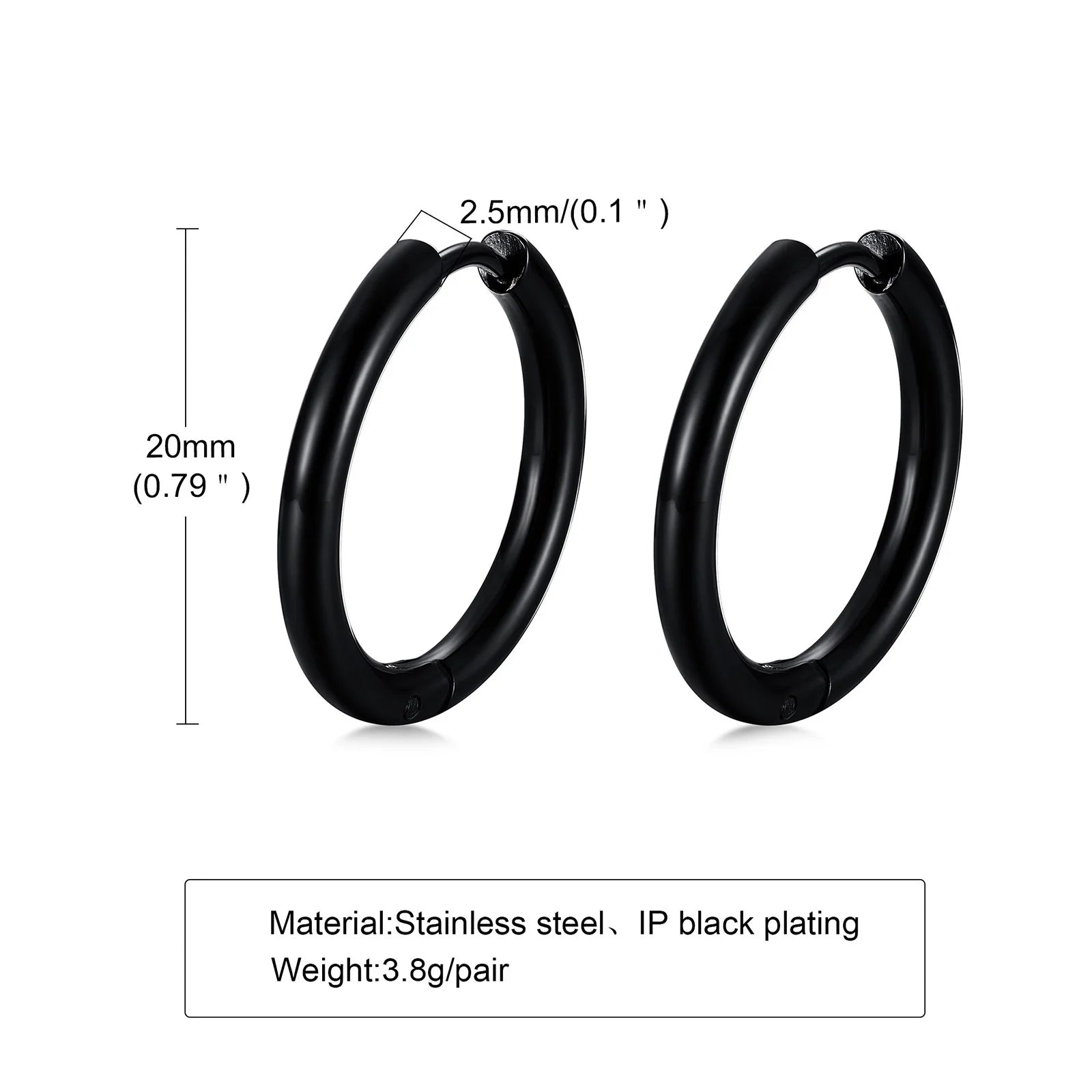 Minimal Huggie Hoop Earrings — Stainless Steel