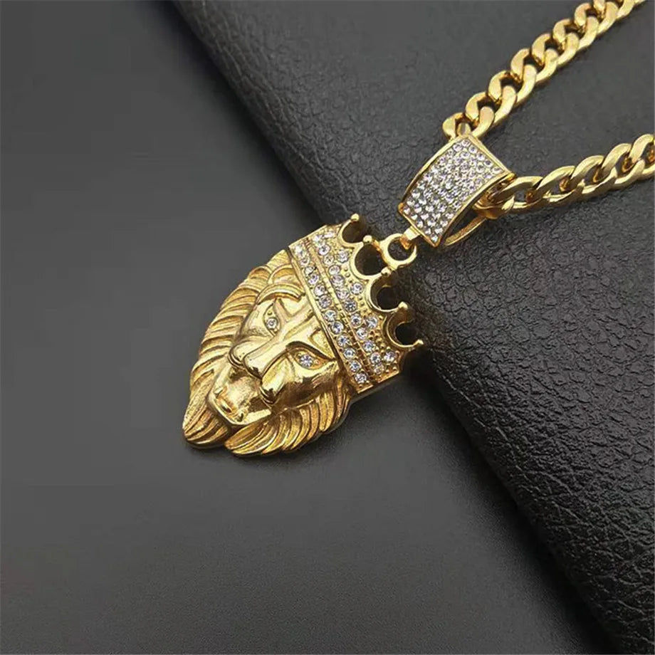Iced Out Cuban Gold Pendant