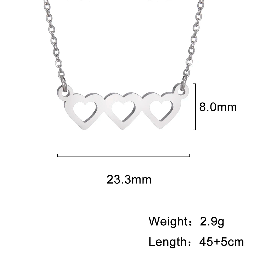 My Shape Lightning Necklaces For Women Tooth Mountain Heart Stainless Steel Necklace Choker Fashion Jewelry Gifts For friend