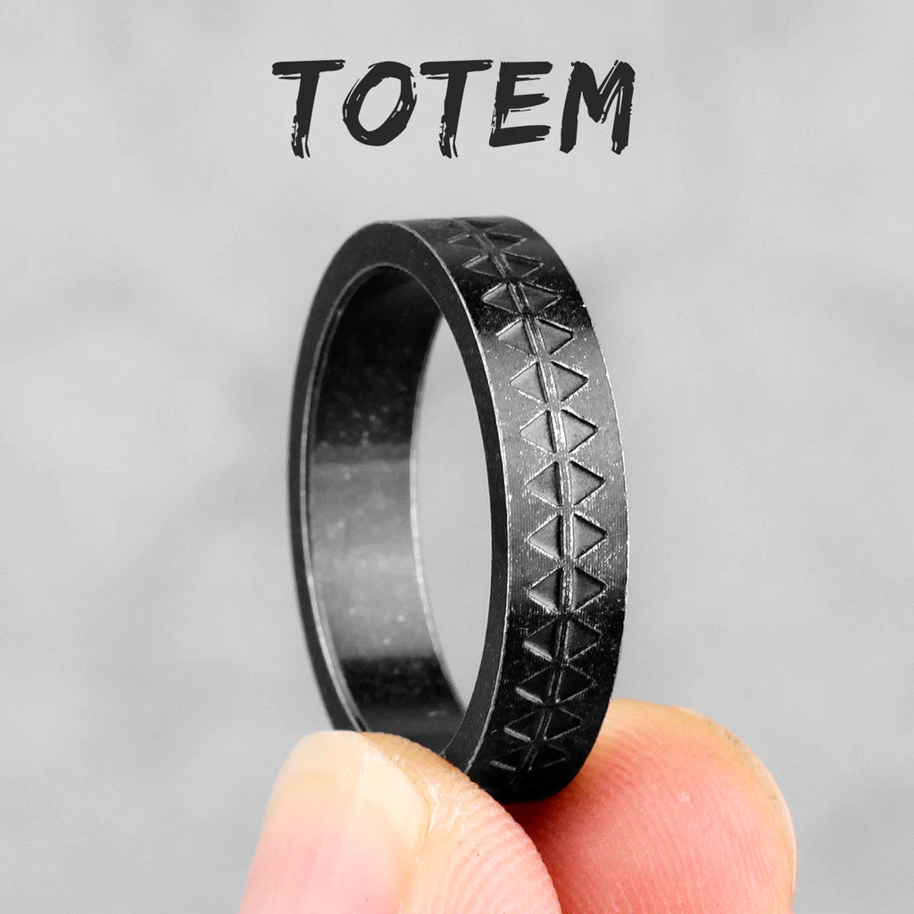 Simple Punk Retro Black Stainless Steel Mens Rings for Women Couple Lover Boy Girlfriend Biker Jewelry Creativity Gift
