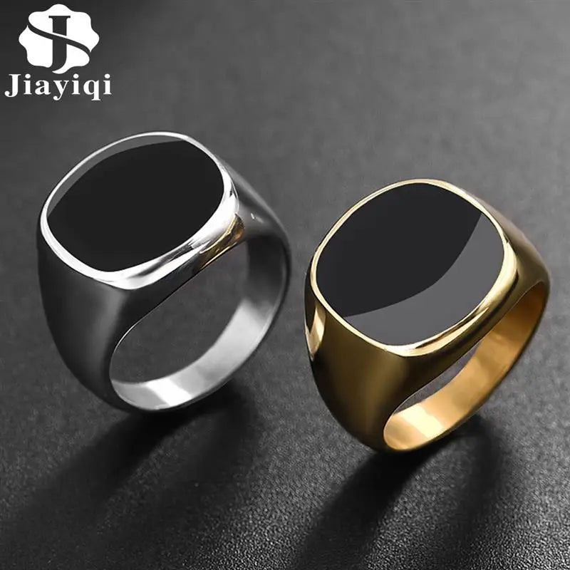 Smooth Signet Ring — Stainless Steel