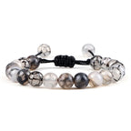 Beads Bracelet Adjustable 8mm Black Onyx Lava Tiger Eye Natural Stone Men Bracelets Healing Yoga Jewelry Gift for Women