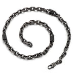 Vintage 7MM 55CM Chain Necklace Choker for Men Solid Stainless Steel Men's Chain Necklaces Best Friends Birthday