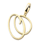 TOPGRILLZ New A-Z Cursive Letters Name Pendant&Necklace Iced Out Cubic Zircon Gold Silver Color Charm  Hip Hop Jewelry