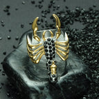 Stainless Steel Black Scorpion Finger Ring Titanium Steel Men's Ring Punk Ring Jewelry