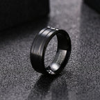 Men's Black Tungsten Ring 6mm Width