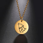 Wolf Moon Pendant Necklace — Silver