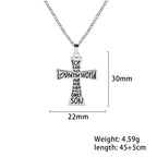 Religious Jesus Cross Pendant Necklace — Stainless Steel Chain