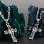 Shield Cross Stainless Steel Pendant Necklace