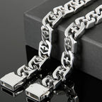 Polished Stainless Steel Hand Bands Bracelet for Men Mannen Armband Men's Cross Jewellery Accessories Chain Bracelets