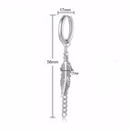 Spike Single Huggie Earrings — Stainless Steel