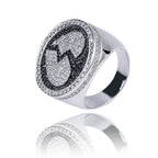 Iced Out Broken Heart Ring for Men — Micro Pave CZ Band